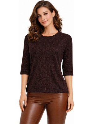 Lavella Kadın Sıfır Yaka Yaka Truva Kol Kazak 12941 BGL-ST05315