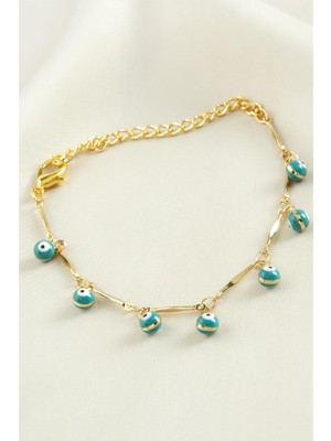 Pileli Store Top Nazar Boncuk Mineli Bileklik