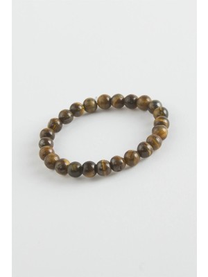 Pileli Store Çocuk Kaplangözü Doğaltaş Bileklik 6 mm