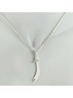 Pileli Store Zülfikar Zirkon Taşlı Trend Kolye