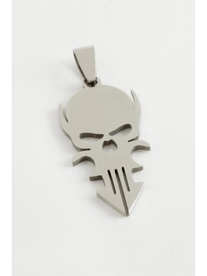 Pileli Store Kuru Kafa Çelik Kolye Ucu 3,5 cm