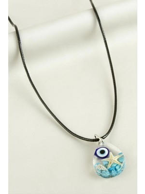 Pileli Store Deniz Yıldızı Damla Epoksi Kolye