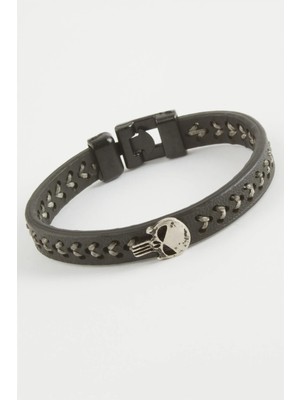 Pileli Store Kuru Kafa Kaliteli Suni Deri Bileklik