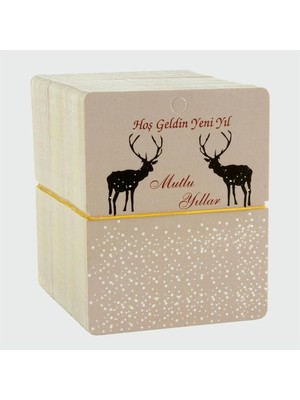 Pileli Store Mutlu Yıllar Bileklik Kartı 200 Adet