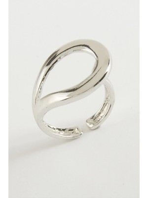 Pileli Store Oval Metal Yüzük