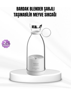 Pileli Store Şarjlı Portatif Blender – Gıda Sınıfı Malzeme, 10 Kullanımlık Pil, Mini Boy ve Hafif Tasar