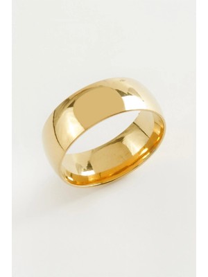 Pileli Store Alyans Lüks Çelik Yüzük 8 mm