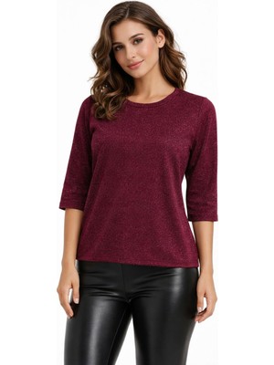 Lavella Kadın Sıfır Yaka Yaka Truva Kol Kazak 12941 BGL-ST05315