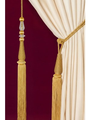 Mefaks Tekstil Damla Model Kordon Sarım Braçol Set Gold (2 Braçol + 1 Sarkıt)