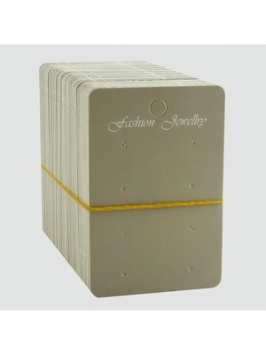 Pileli Store 8 Delikli Gri Renkli Küpe Kartı