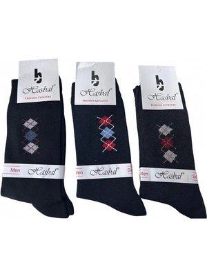 Marsilyan Hasbal Erkek Çorap Baklava Dilimi Desenli 12 Adet