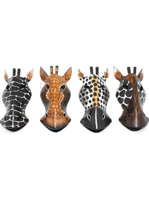 Pileli Store Ahşap Duvara Asmalı 20 cm Zebra Maske