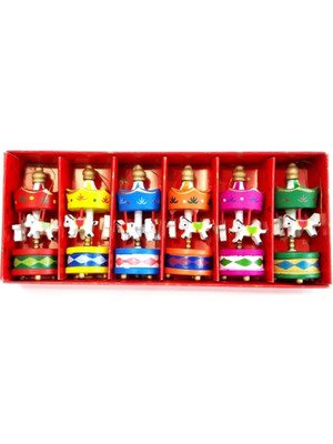Pileli Store Mini Ahşap 6 Lı Atli Karinca Renkli