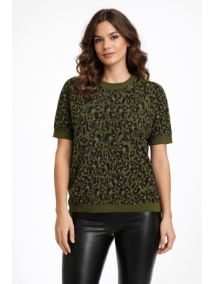 Lavella Kadın Triko Kısa Kol Bluz 12937 BGL-ST05314