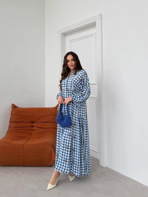 Pötikareli Nakış Detaylı Bohem Elbise