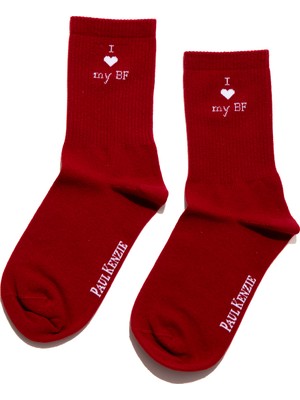 Paul Kenzie Valentine Collection - Soket Çorap - I Love My Gf/bf