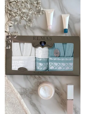 6 Parça Ekonomik Çift Kişilik Bornoz Seti | Çeyizlik Banyo Seti