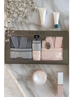 6 Parça Ekonomik Çift Kişilik Bornoz Seti | Çeyizlik Banyo Seti