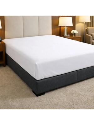 Ezgi %100 Pamuk Akfil Lastikli Otel Çarşafı – Kalın Kumaş Dayanıklı Beyaz Çarşaf (Otel Tipi)