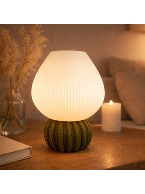 Modern Masa Lambası | 3D Baskı Dekoratif Abajur | E27 Uyumlu Şık Gece Lambası - Baskı Dekoratif Masa Lambası-Modern Gece Lambası Ortam Aydınlatma Komodin Lambası