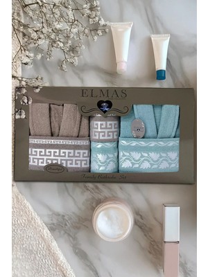 6 Parça Ekonomik Çift Kişilik Bornoz Seti | Çeyizlik Banyo Seti