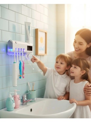 Astraltech Otomatik Diş Macunu Sıkmalı Uv Diş Fırçası Tutucu