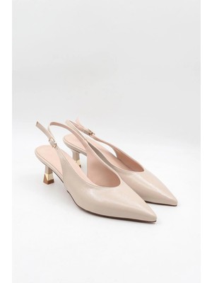 Park Moda Kadın Arkası Açık Rustik Topuklu Ayakkabı Pm 559 - K40