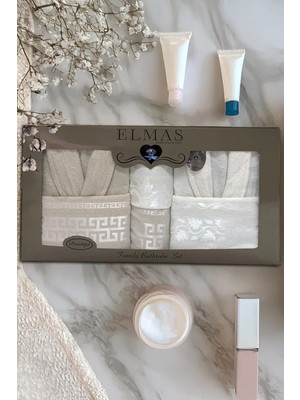 6 Parça Ekonomik Çift Kişilik Bornoz Seti | Çeyizlik Banyo Seti