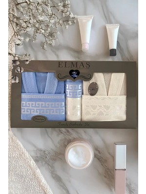 6 Parça Ekonomik Çift Kişilik Bornoz Seti | Çeyizlik Banyo Seti