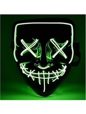 EkoAlışverişDünyam LED Işıklı Yeşil Maske