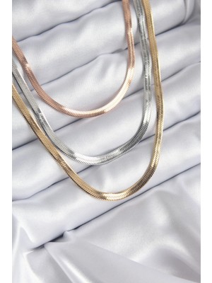 Pileli Store 316L Çelik Mix Renk Italyan Zincir Model Kadın Kolye