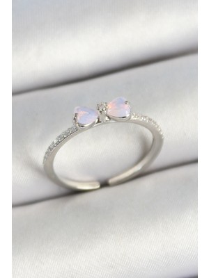 Pileli Store Pirinç Fiyonk Figürlü Zirkon Taşlı Gold Renk Ayarlanabilir Kadın Yüzük