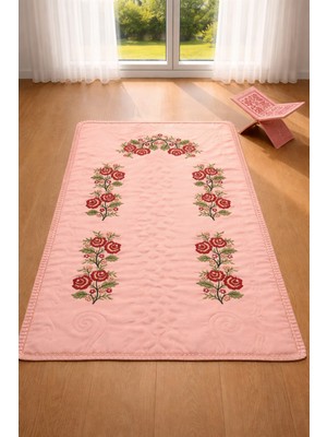 Hig Store Fransız Güpürlü Etamin Işlemeli Gelin Damat Bohçası Çeyizlik Hediyelik Seccade (Asorti Nakış Renk)