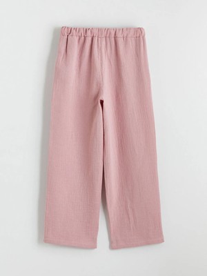 LC Waikiki Lila Beli Lastikli Kız Çocuk Pantolon