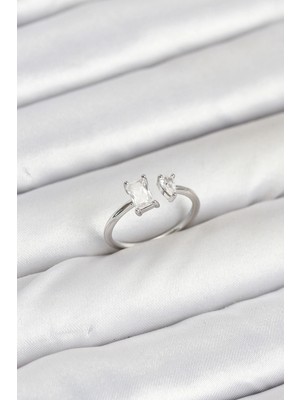 Pileli Store Pirinç Gold Renk Zirkon Taşlı Kadın Yüzük