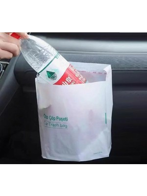 Pileli Store Pratik Su Geçirmez Oto Araba Çöp Poşeti Yapışkanlı 20 Adet