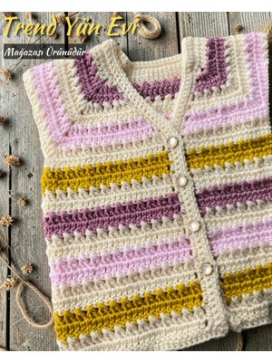 El Örgüsü Bebek Yeleği (1 - 2 Yaş)
