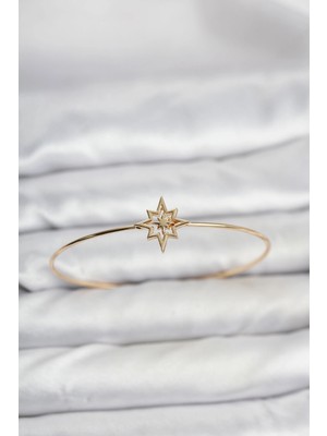 Pileli Store Kutup Yıldızı Model Gold Renk Bileklik