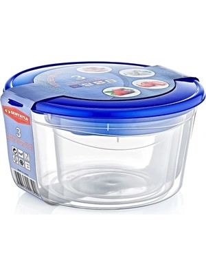 Pileli Store 3'lü Derin Saklama Kabı Seti