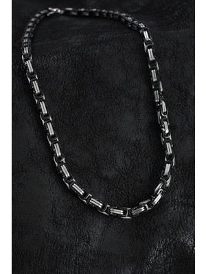 Inure Jewelry 316L Çelik Kral Zincir Model Gümüş Renk Erkek Kolye