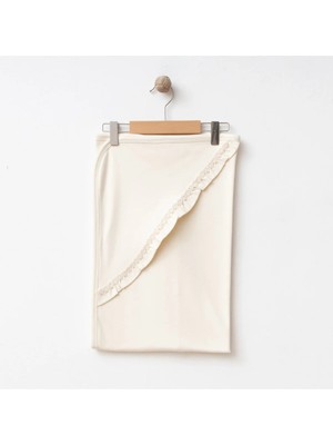 Lenna Baby Kız Bebek Papatya Dantelli Battaniye Hastane Çıkışı %100 Pamuk