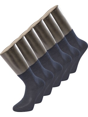 Türen Erkek Düz Yarım Soket Çorap 6'lı Paket 9102/LACIVERT