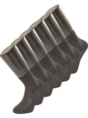 Türen Erkek Düz Yarım Soket Çorap 6'lı Paket 9102/ANTRASIT