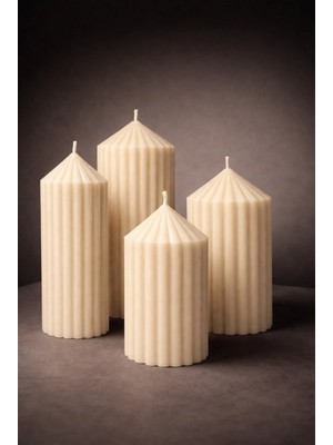 Atelier Lumira Sandra Serisi 4'lü Set Dekoratif Mum