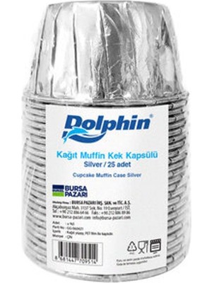 2 Adet Dolphin Kağıt Asorti Renkli Muffin Kek Kapsülü 25'li