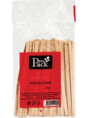 1 Adet Propack Ahşap Karıştırıcı 100'LU (T1538)
