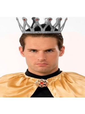 Esplendor Gümüş Renk Çuk ve Yetişkin Uyumlu Kral Tacı