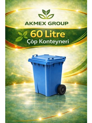 Akmex Grup Umbex Plastik Çöp Konteyneri 60 Litre Konteyner - A Isıya Karşı Dayanıklı-