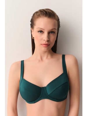 Suwen Pipe Balenli Toparlayıcı Aksesuarlı Bikini Üst