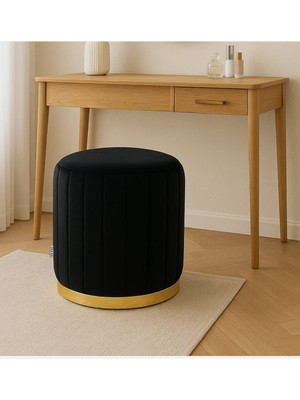 Blush Black Modern Puf – Şık ve Modern Kontrast Tasarım